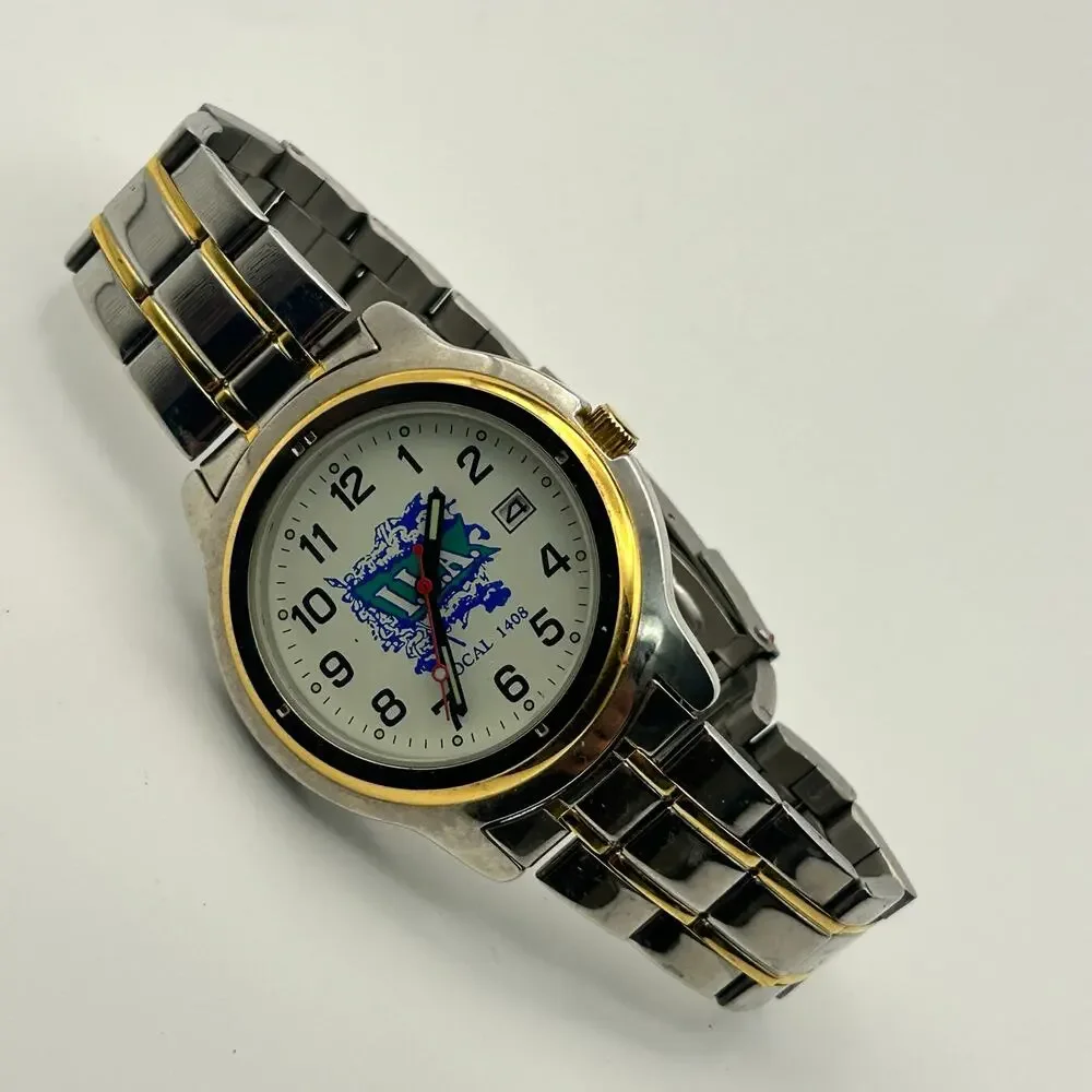 Sweda Two Tone Stainless Steel 40mm Watch with Day Display Working